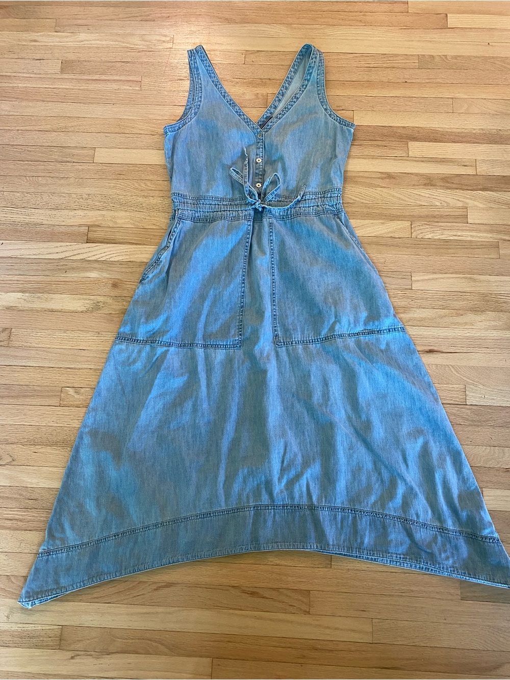 GAP Light Blue Denim Midi Dress